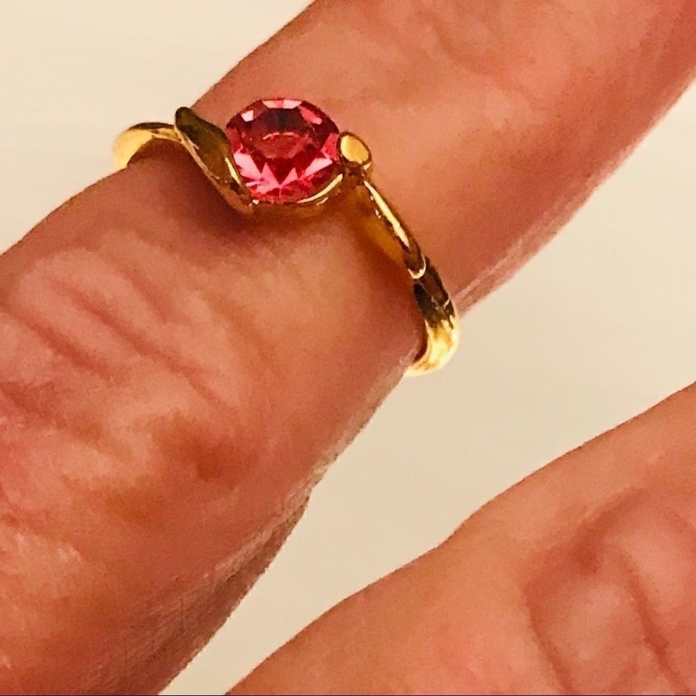 Fashion Rhinestone Birthstone Ring Stackable - Picture 3 of 4